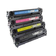 Ensemble de 4 Cartouches Laser Toner Réusinée HP CE320A - CE321A - CE322A - CE323A- Haut Rendement