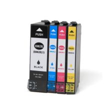 Ensemble de 4 Cartouches d'encre Compatibles Epson 802XL Haut Rendement