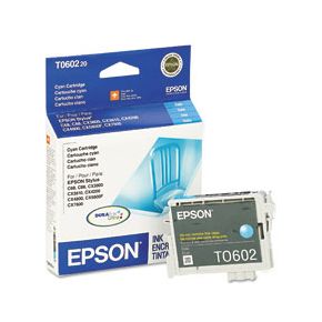 Cartouche d'encre Cyan d'origine OEM Epson T060220 (T0602)