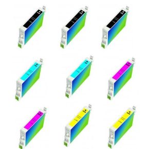 Cartouches d'encre Couleur Réusinées Epson T044 (Ensemble de 9 cartouches) 