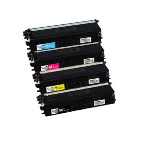 Ensemble de 4 Cartouches Laser Toner Compatible Brother TN433 Haut Rendement