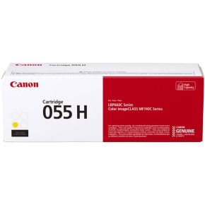 Canon 055H 3017C001 Original Jaune Cartouche Toner Haut Rendement