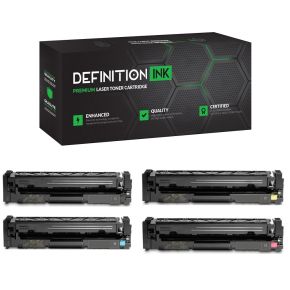 HP 202X / CF500X CF501X CF502X CF503X 4 Cartouches Réusinées ÉcoResponsables Haut Rendement